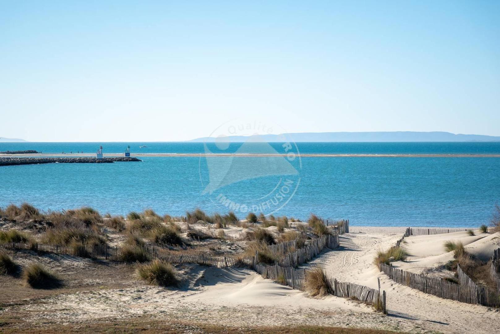 As4269 - Studio Cabine Direct Sur Plage Vue Mer Et Parking Prive Et Numerote Le Grau-du-Roi Exterior photo